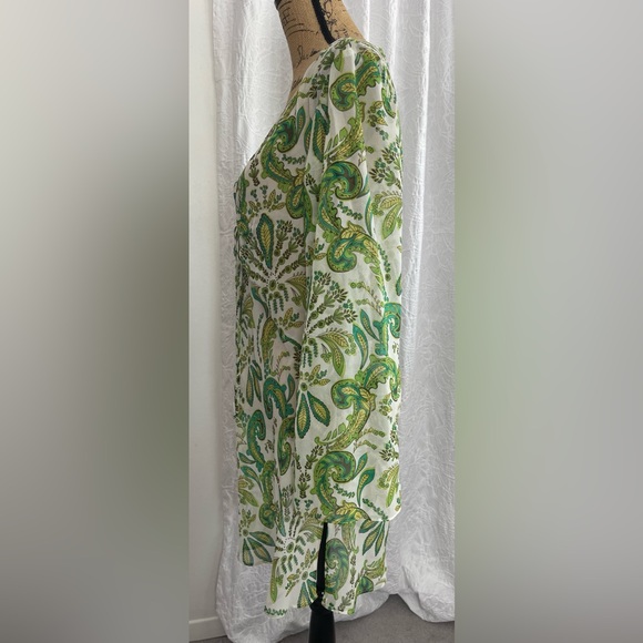 PLANET Silk Paisley Floral Tunic Top Swim Beach Cover Size 16 - Picture 4 of 13
